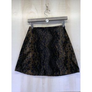 Vintage Windy Windy Animal Print Faux Fur A Line Womens Skirt Small USA Made-